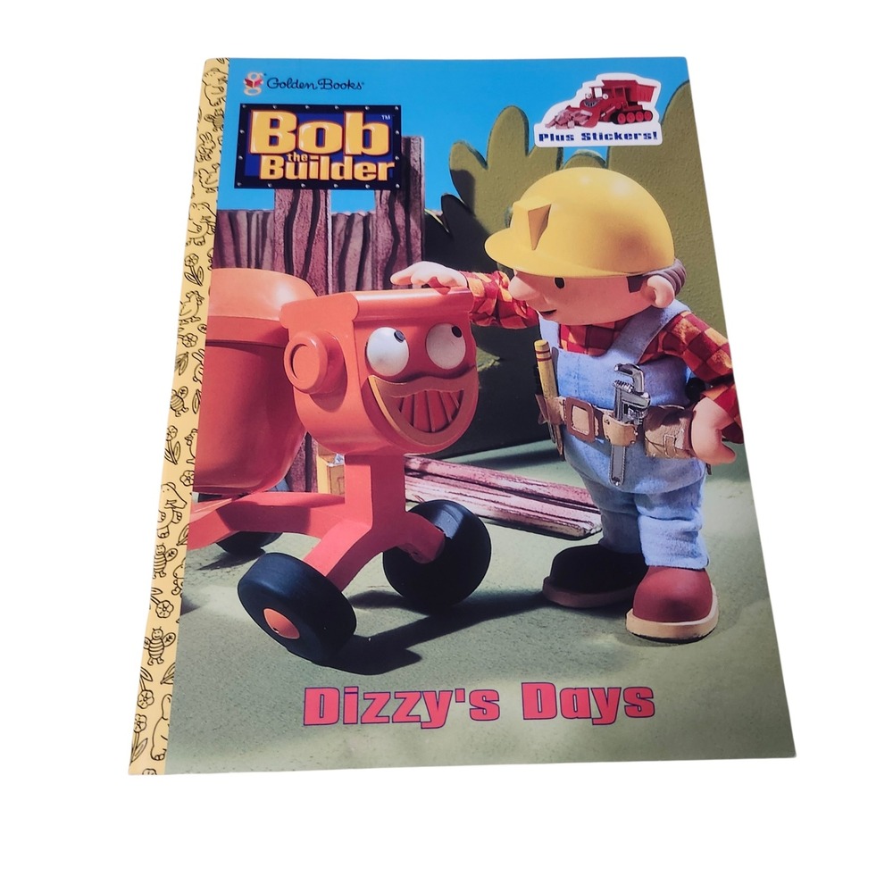 Golden‎ Books Bob the Builder Activity Book Dizzy's Days Stickers Vintage RARE